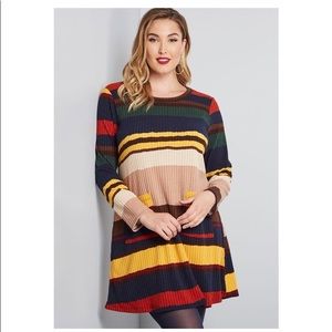 ModCloth Mod Your Mark striped knit dress